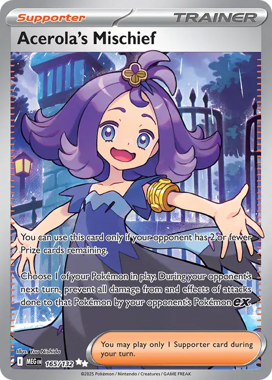 165/132 Acerola's Mischief Mega Evolution Pokémon Card