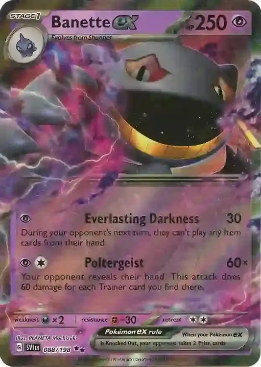 088/198 Banette ex Scarlet & Violet Base Set Pokémon Card
