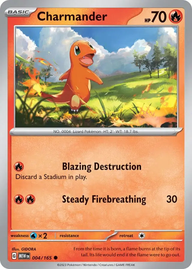 004/165 Charmander 151 Pokémon Card