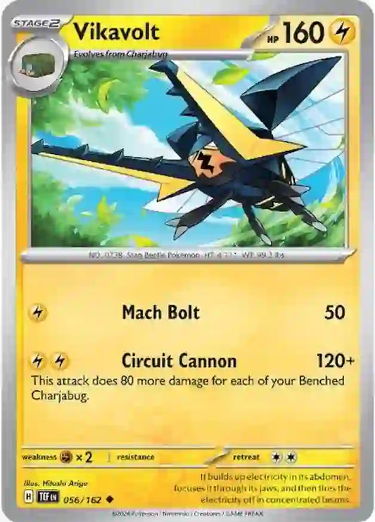 056/162 Vikavolt Scarlet & Violet Temporal Forces Pokémon Card