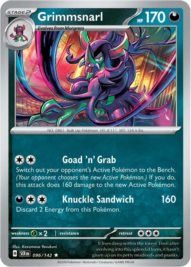 096/142 Grimmsnarl Stellar Crown Pokémon Card