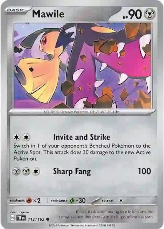 112/162 Mawile Scarlet & Violet Temporal Forces Pokémon Card