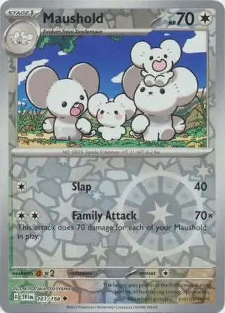 161/198 Maushold Reverse Holo Scarlet & Violet Base Set Pokémon Card