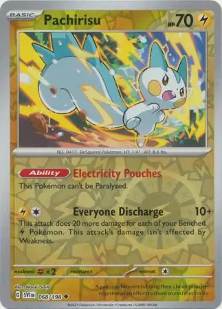 068/198 Pachirisu Reverse Holo Scarlet & Violet Base Set Pokémon Card