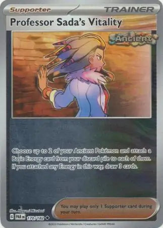 170/182 Professor Sada’s Vitality Reverse Holo Paradox Rift Pokémon Card