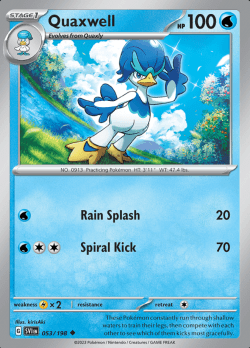053/198 Quaxwell Scarlet & Violet Base Set Pokémon Card