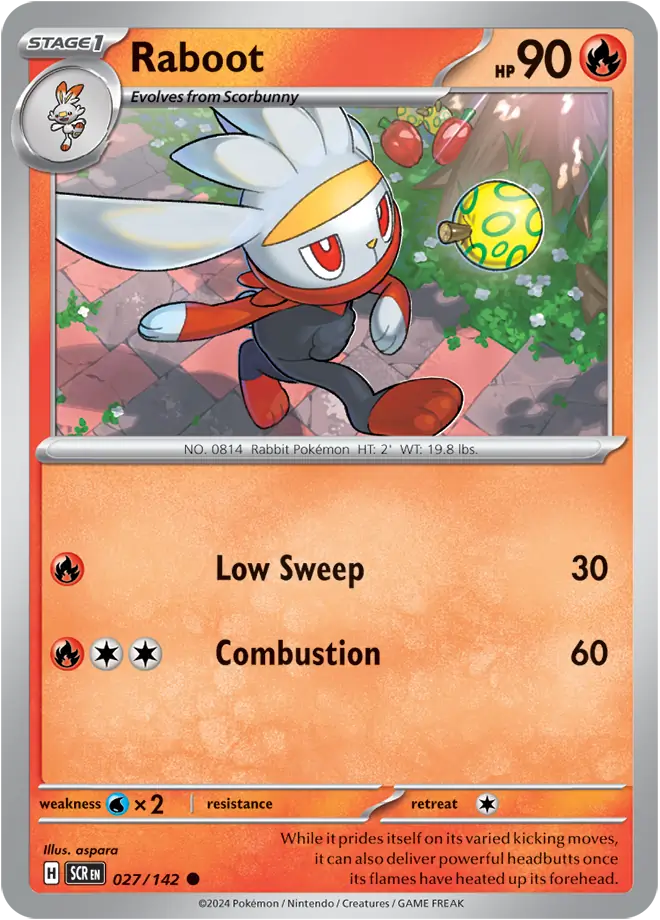 027/142 Raboot Stellar Crown Pokémon Card