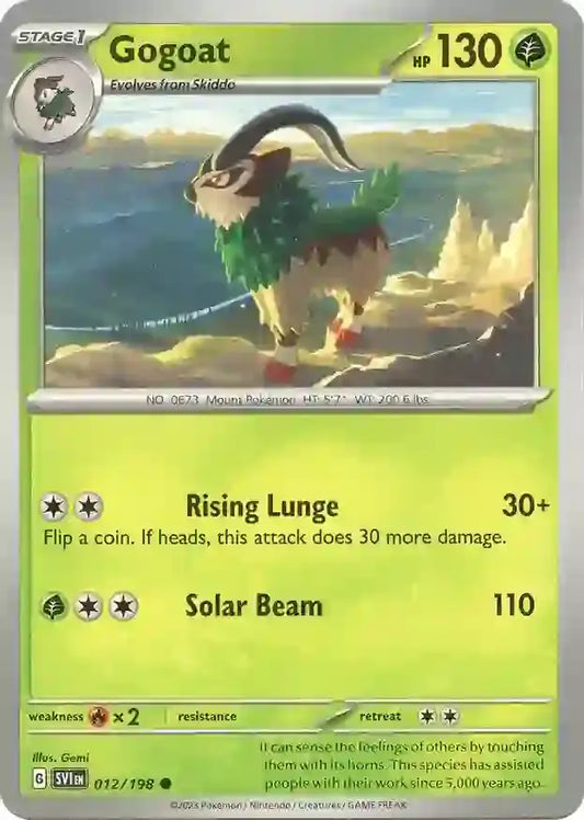 012/198 Gogoat Scarlet & Violet Base Set Pokémon Card