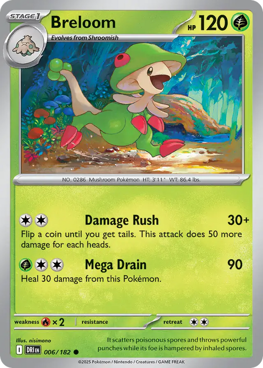 006/182 Breloom Destined Rivals Pokémon Card