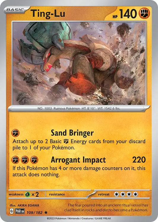 109/182 Ting-Lu Paradox Rift Pokémon Card