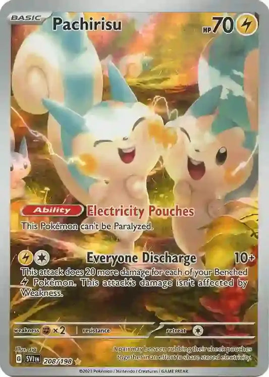 208/198 Pachirisu Scarlet & Violet Base Set Pokémon Card