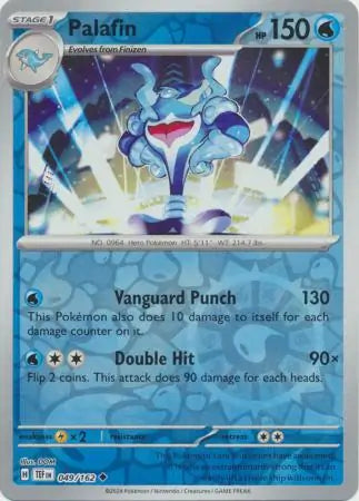 049/162 Palafin Reverse Holo Temporal Forces Pokémon Card