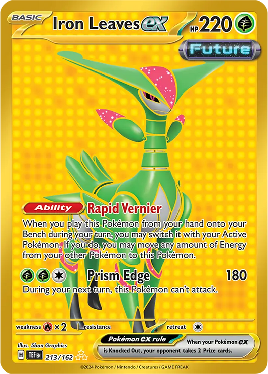 213/162 Iron Leaves ex Scarlet & Violet Temporal Forces Pokémon Card