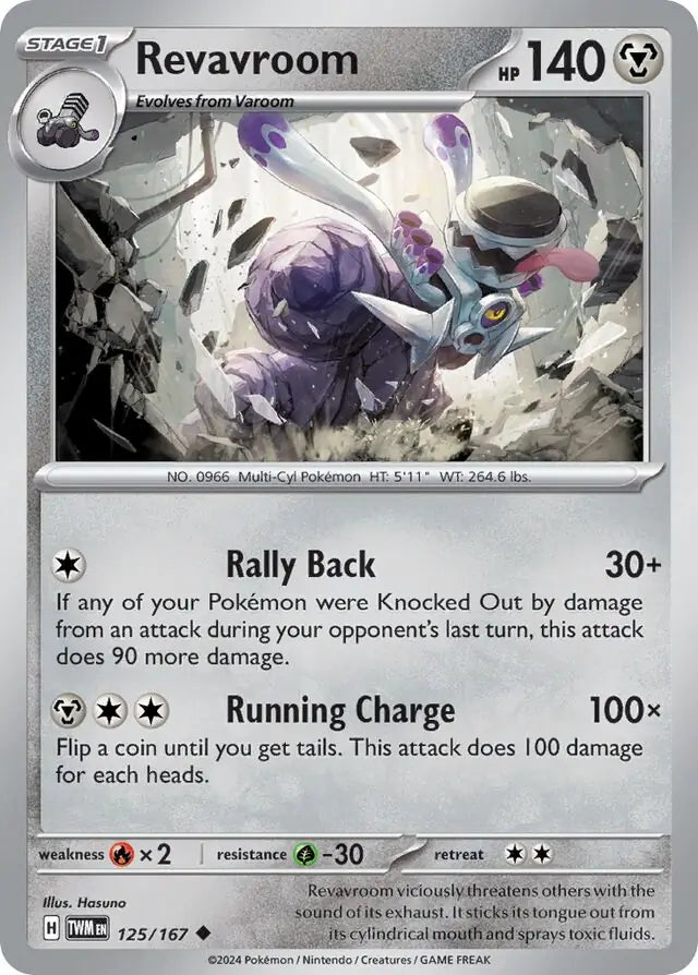 125/167 Revavroom Twilight Masquerade Pokémon Card