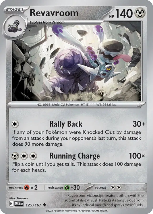 125/167 Revavroom Twilight Masquerade Pokémon Card
