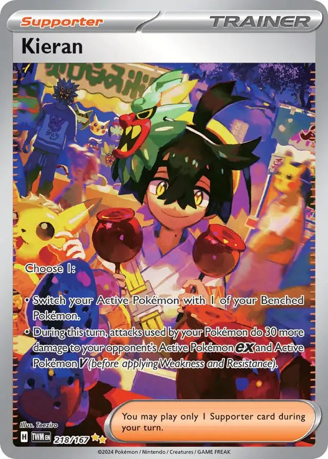 218/167 Kieran Twilight Masquerade Pokémon Card