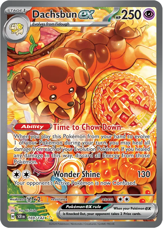169/142 Dachsbun ex Stellar Crown Pokémon Card