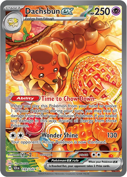 169/142 Dachsbun ex Stellar Crown Pokémon Card