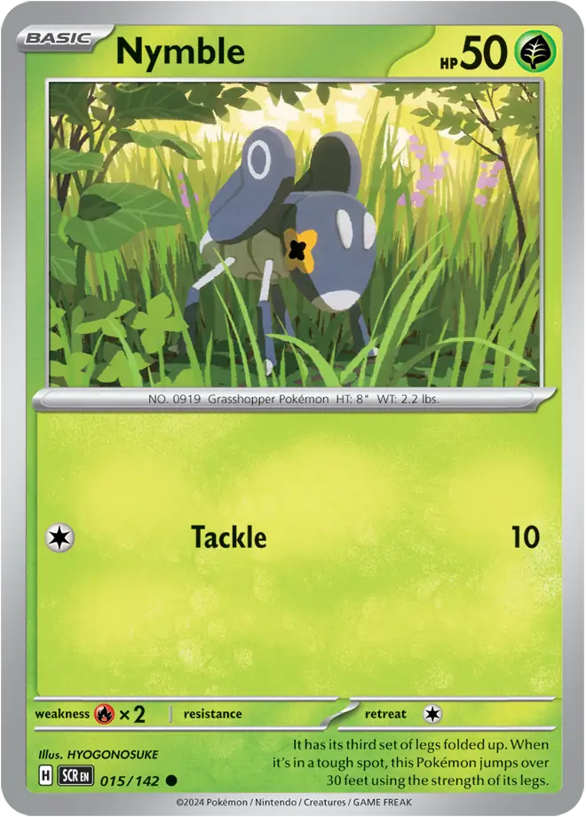 015/142 Nymble Stellar Crown Pokémon Card