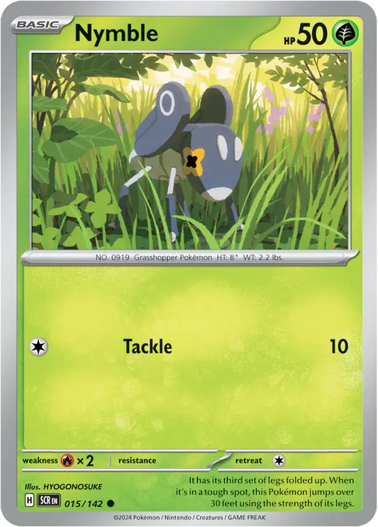 015/142 Nymble Stellar Crown Pokémon Card