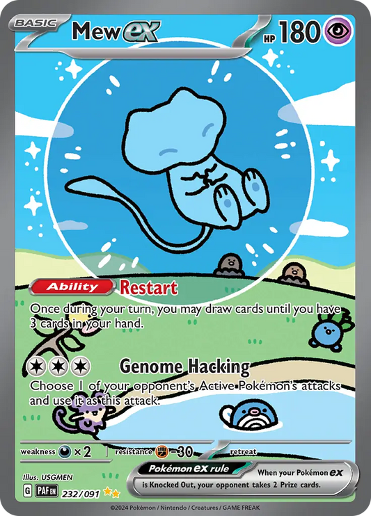 232/091 Mew ex Paldean Fates Pokémon Card