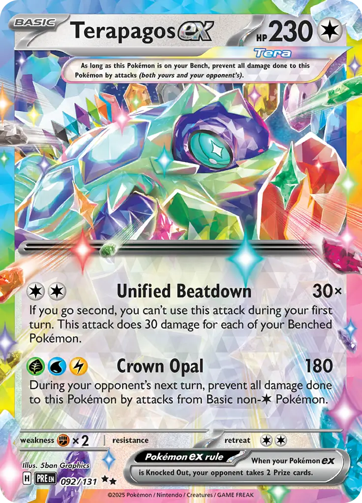 092/131 Terapagos ex Prismatic Evolutions Pokémon Card