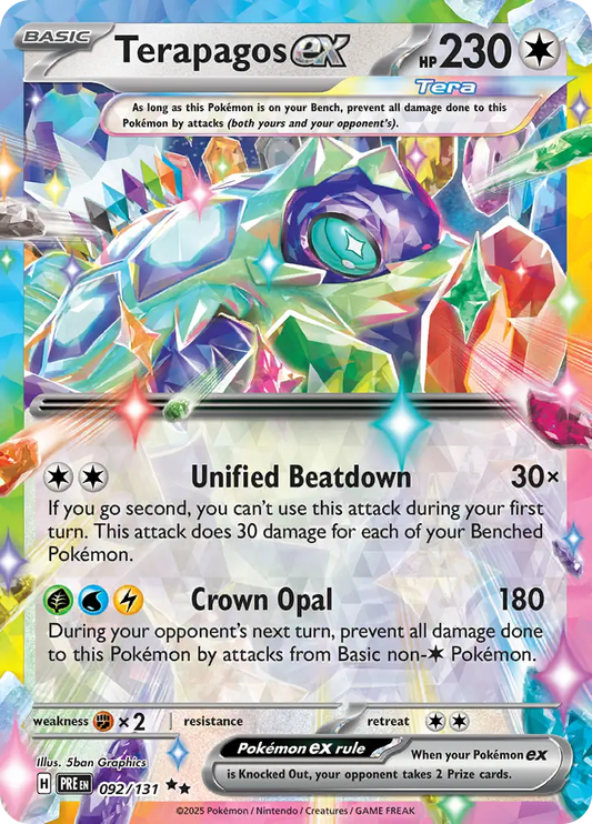 092/131 Terapagos ex Prismatic Evolutions Pokémon Card