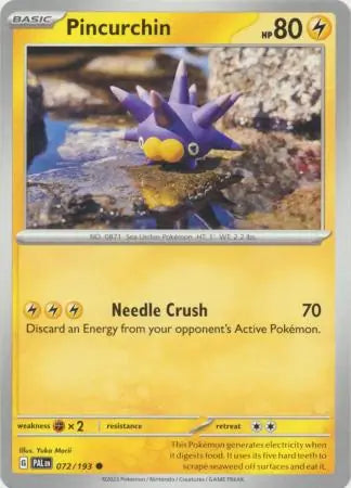 072/193 Pincurchin Paldea Evolved Pokémon Card