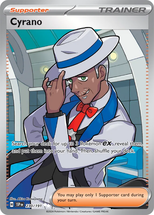 230/191 Cyrano Surging Sparks Pokémon Card