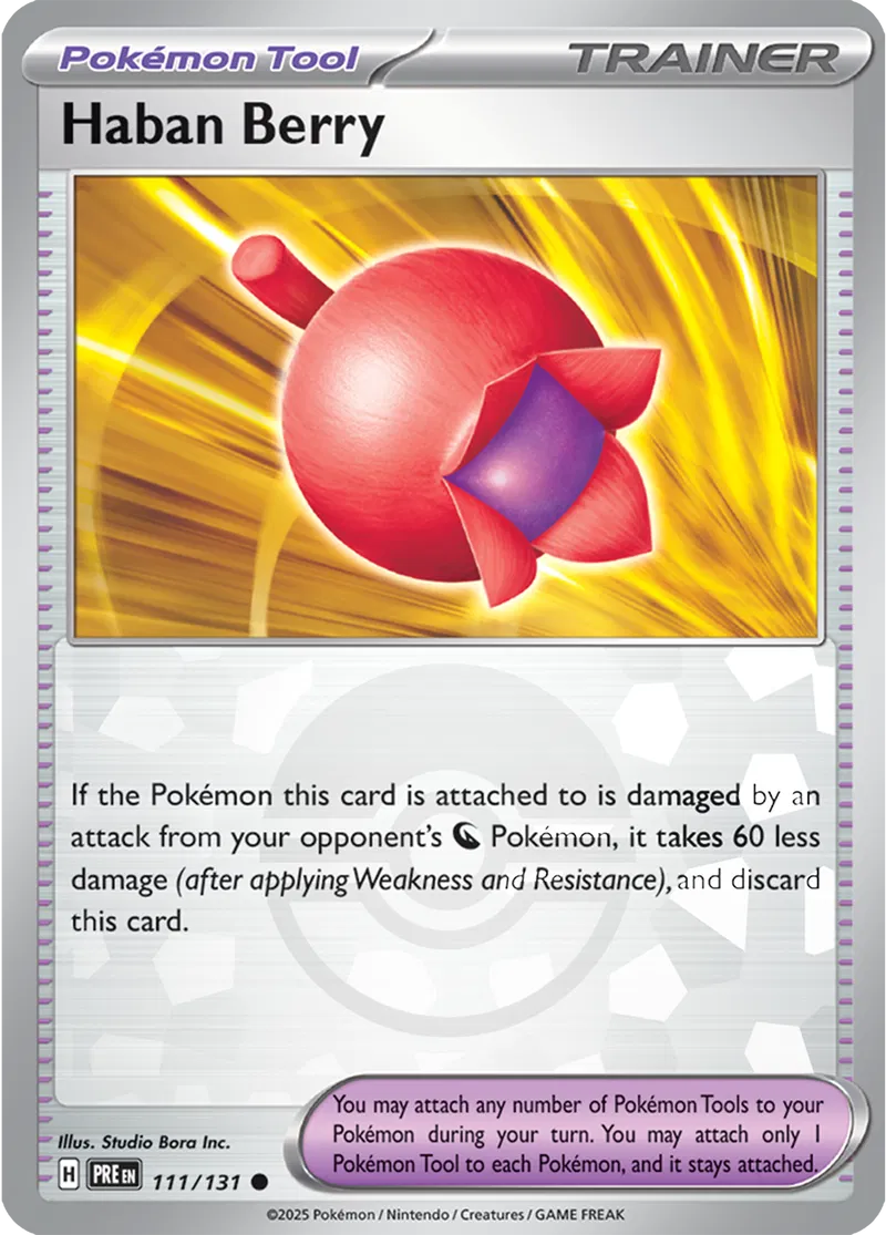 111/131 Haban Berry Poke Ball Holo Prismatic Evolutions Pokémon Card