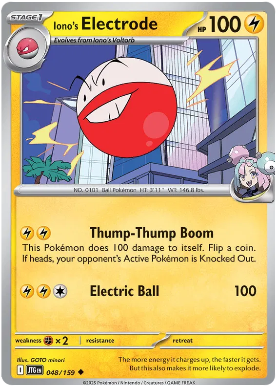048/159 Iono's Electrode Journey Together Pokémon Card