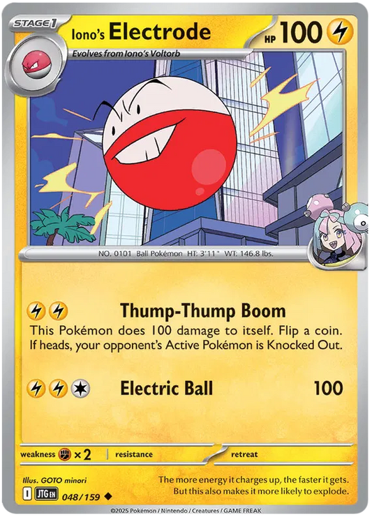 048/159 Iono's Electrode Journey Together Pokémon Card
