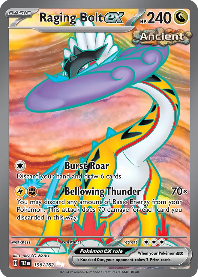 196/162 Raging Bolt ex Scarlet & Violet Temporal Forces Pokémon Card