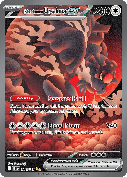 168/131 Bloodmoon Ursaluna Prismatic Evolutions Pokémon Card