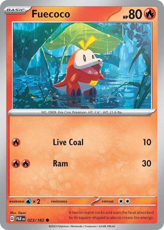 023/182 Fuecoco Paradox Rift Pokémon Card