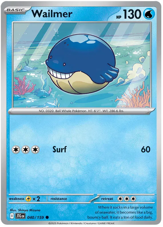 040/159 Wailmer Journey Together Pokémon Card