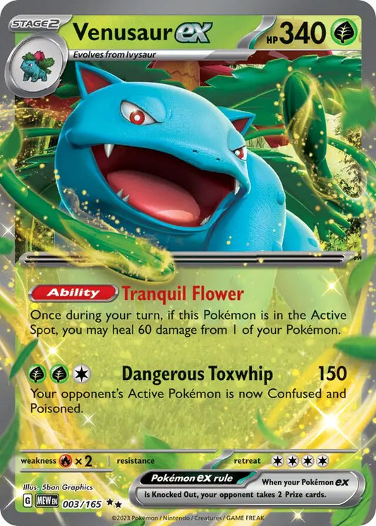 003/165 Venusaur ex 151 Pokémon Card
