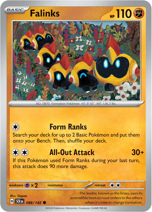 088/142 Falinks Stellar Crown Pokémon Card