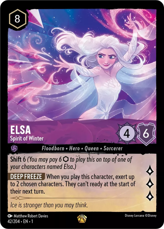042/204 Elsa Spirit of Winter Disney Lorcana The First Chapter Card