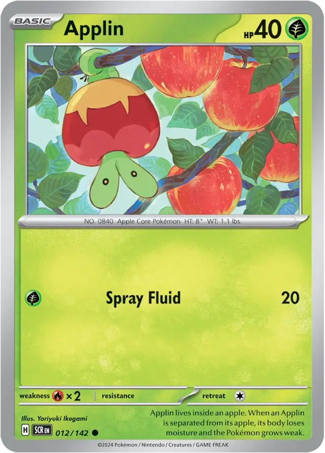 012/142 Applin Stellar Crown Pokémon Card