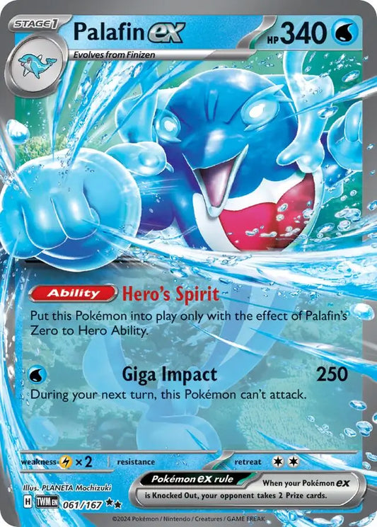 061/167 Palafin ex Twilight Masquerade Pokémon Card