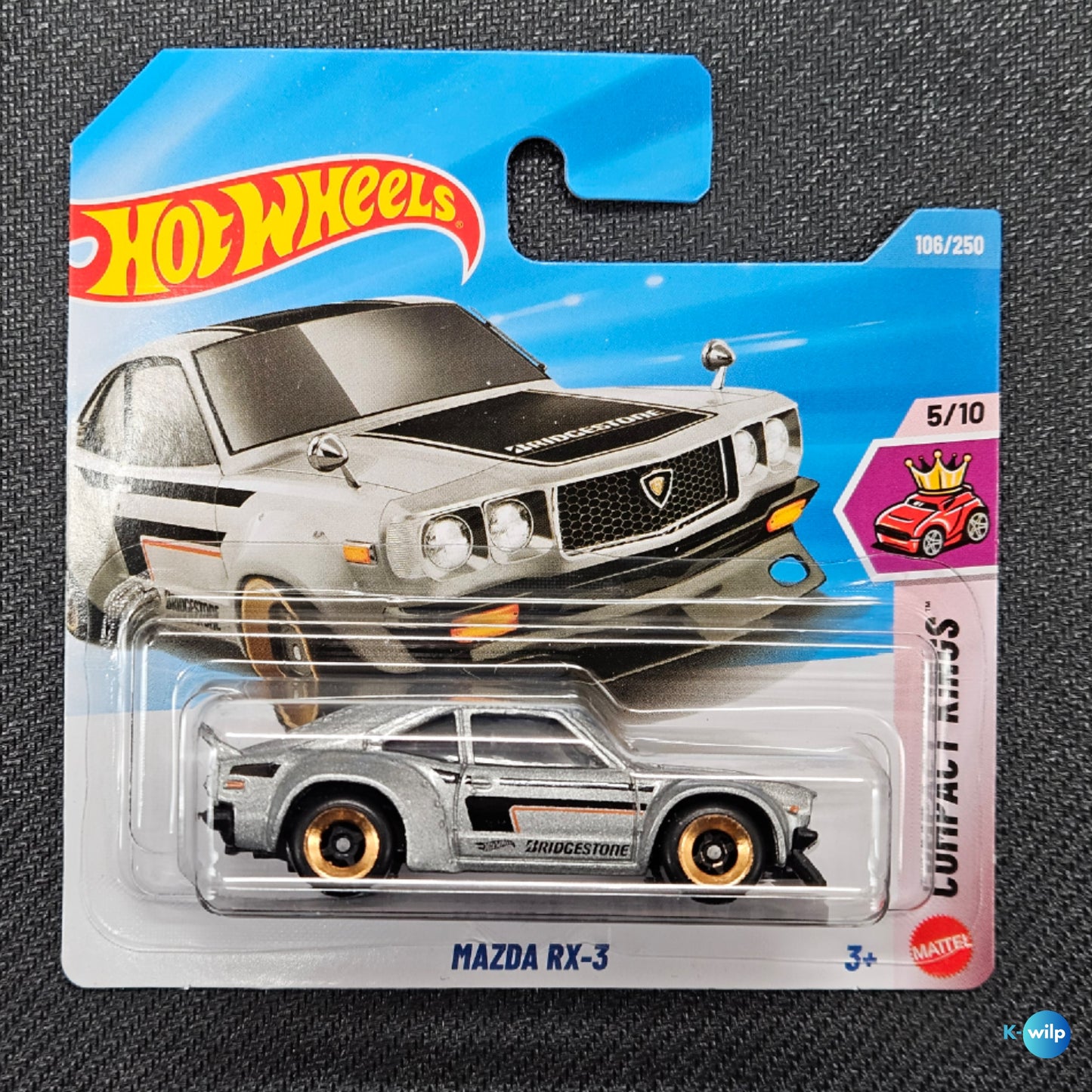 106/250 Mazda RX-3 Compact Kings 2026 Mainline Hot Wheels Short Card Mattel