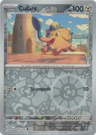 149/193 Cufant Reverse Holo Paldea Evolved Pokémon Card