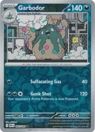 060/086 Garbodor Reverse Holo White Flare Pokémon Card