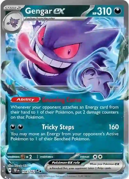 104/162 Gengar ex Scarlet & Violet Temporal Forces Pokémon Card