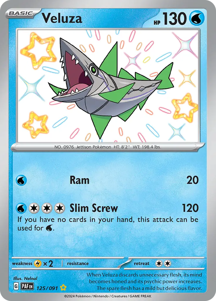 125/091 Veluza Paldean Fates Pokémon Card