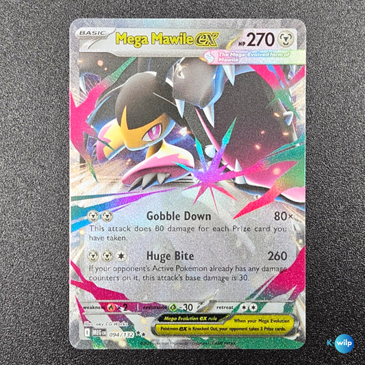 Mega Mawile ex 094/132 Mega Evolution Holo Double Rare English Pokémon Trading Card