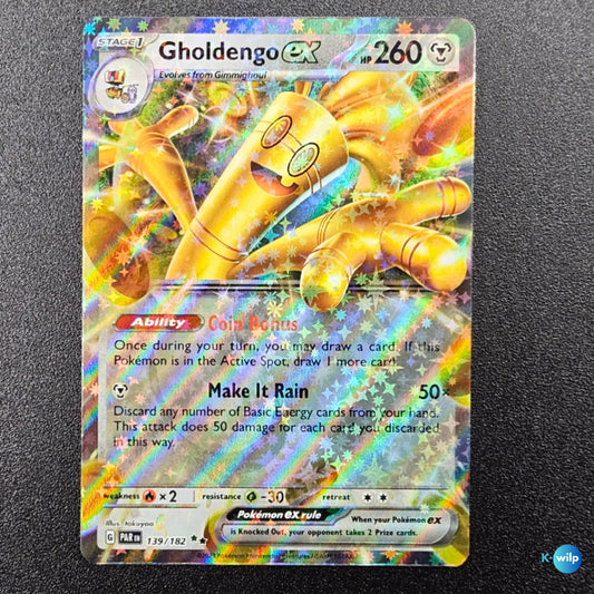 Gholdengo ex 139/182 Paradox Rift English Pokémon Trading Card