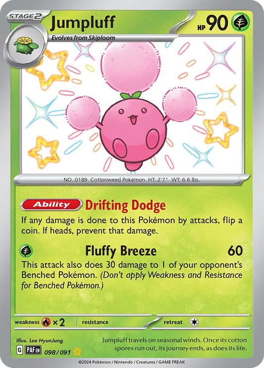 098/091 Jumpluff Paldean Fates Pokémon Card