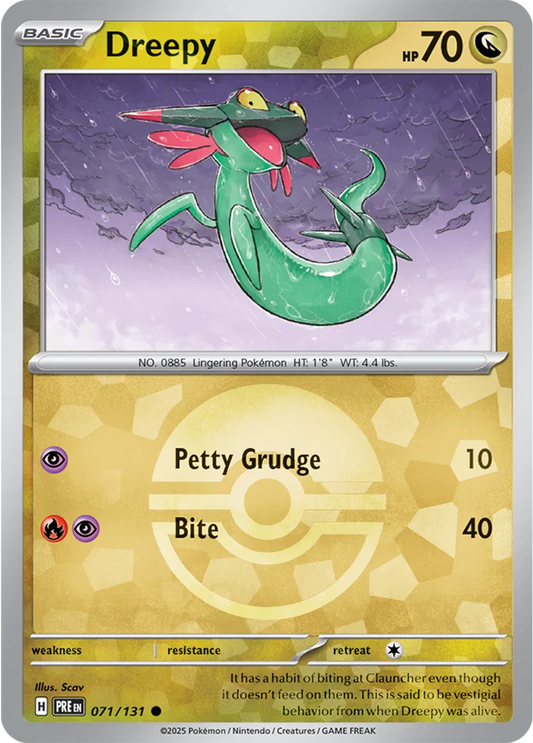 071/131 Dreepy Poke Ball Holo Prismatic Evolutions Pokémon Card